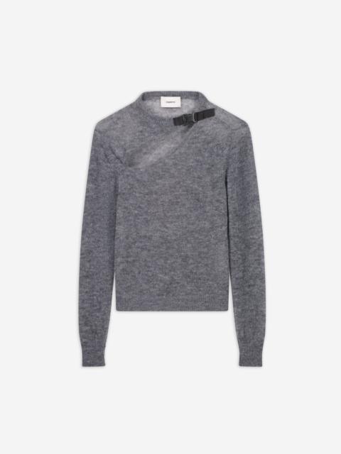 Buckle Cut-Out Sweater