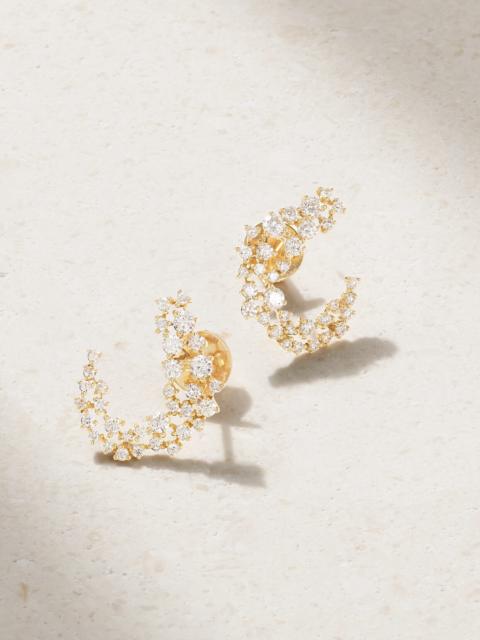 Scatter Huggies 18-karat Gold Diamond Earrings