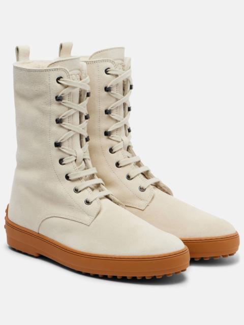 Winter Gommino suede lace-up boots