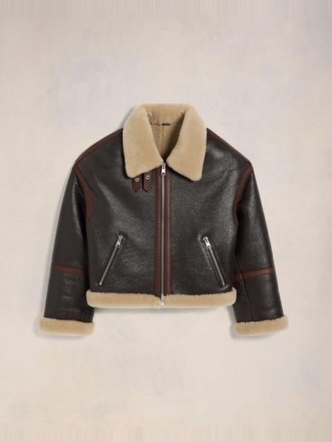 SHEARLING ZIPPED JACKET