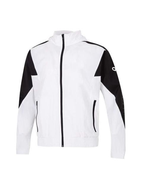 adidas Fi Bp2 Wvjk Contrasting Colors Logo Athleisure Casual Sports hooded Woven Jacket White HE7430