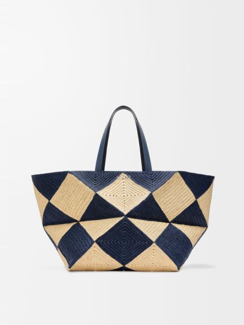 XXL Puzzle Fold tote in raffia