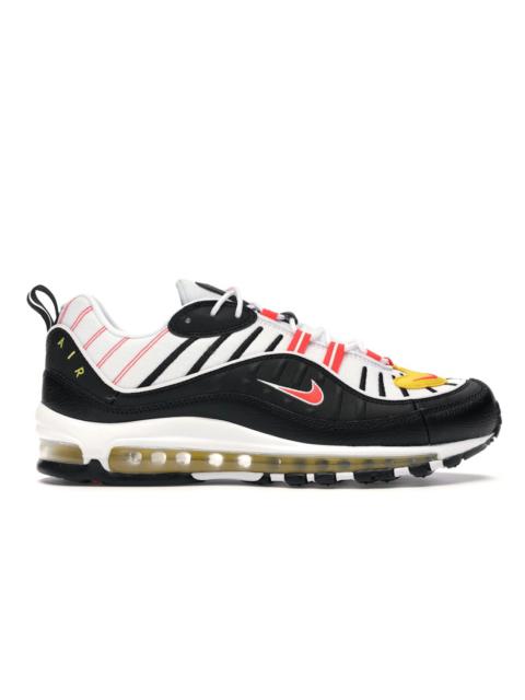 Nike Air Max 98 Black White Yellow Crimson