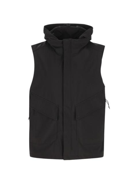 hooded sleeveless gilet