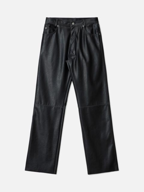 FAUX LEATHER 5-POCKET TROUSERS
