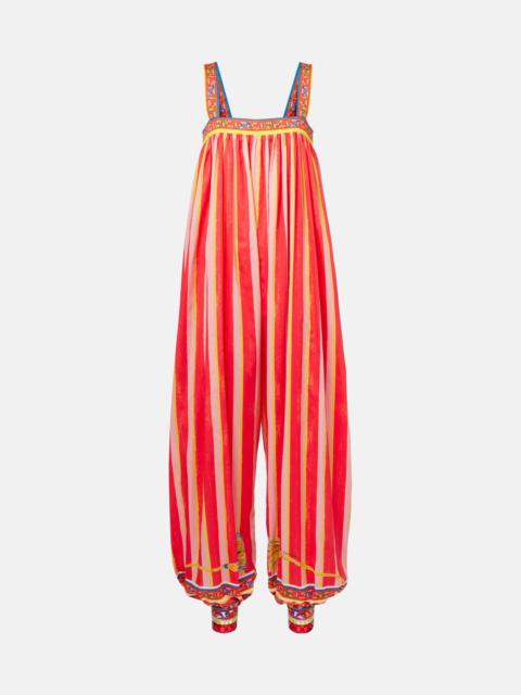 Printed cotton jumpsuit