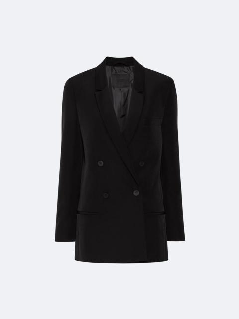 Matte Crepe Double Breasted Blazer