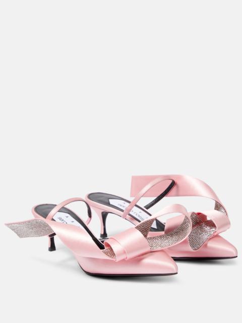 x Sergio Rossi Marquise crystal-embellished mules