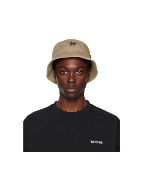 Beige WD One Logo Bucket Hat