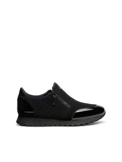 Idle Run suede zip-up loafers