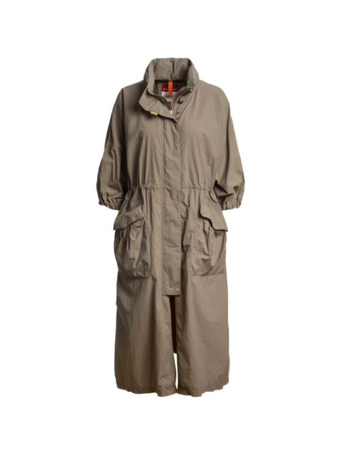 drawstring parka coat