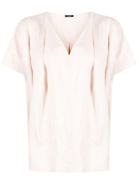 V-neck short-sleeved top