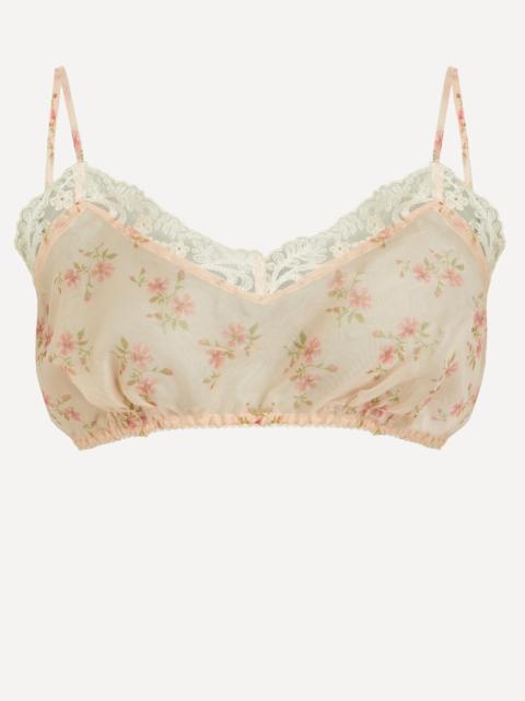 Sheer Lace Trim Bralette