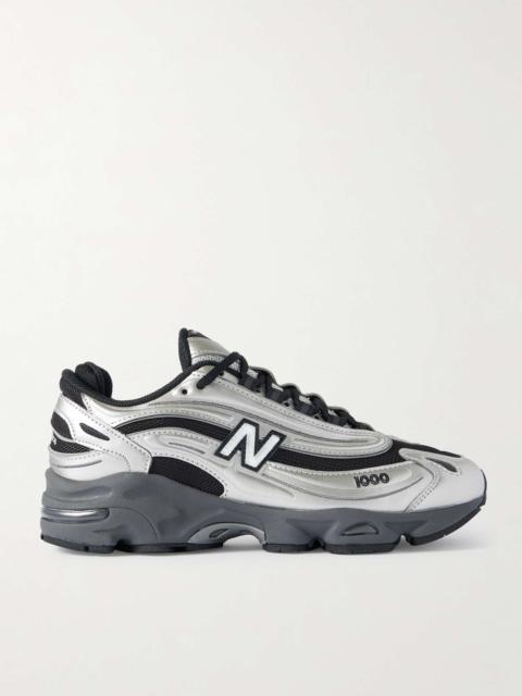 1000 Leather and Mesh Sneakers