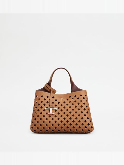 BAG IN LEATHER MICRO - BROWN, BURGUNDY