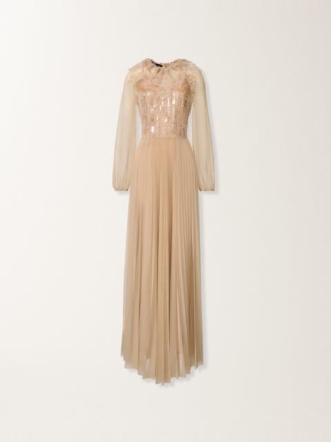 Pleated tulle dress