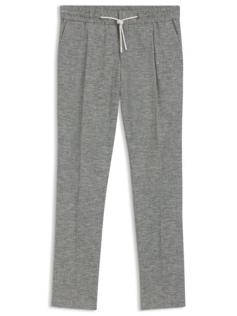 SLIM-FIT TROUSERS IN PERFORMANCE SHARKSKIN