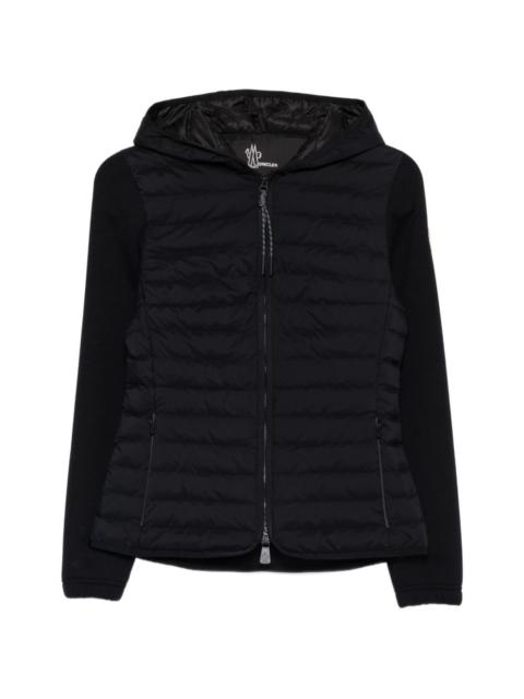 hooded zip-up cardigan