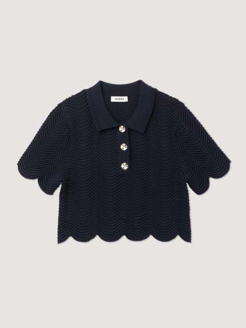 Cropped knit sweater