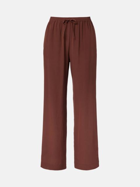 Aurelia silk crêpe wide-leg pants