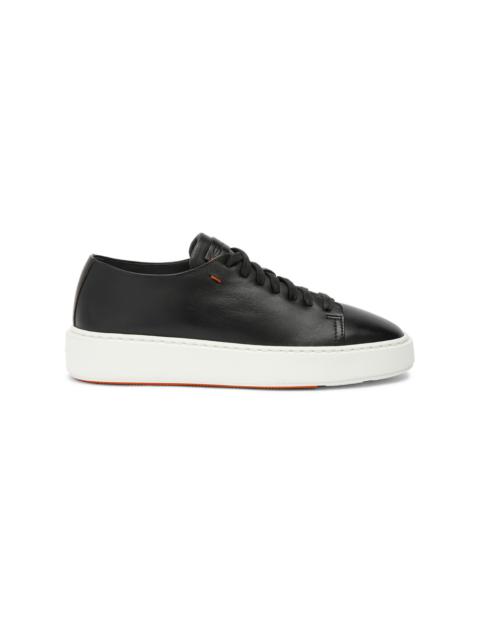 Women’s black leather sneaker