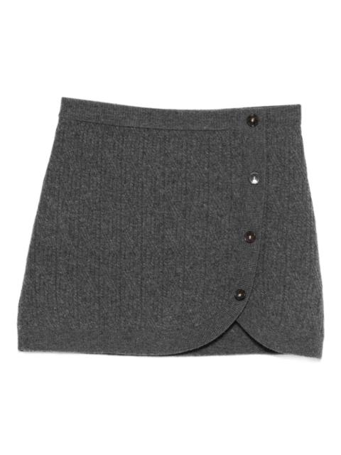 Como cable-knit mini skirt