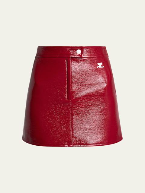 Reedition Vinyl Mini Skirt