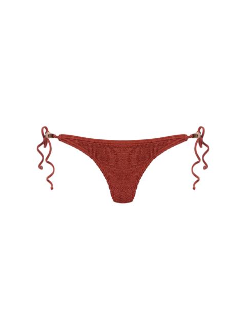 Vista Beaded Tie-Side Bikini Brief brown