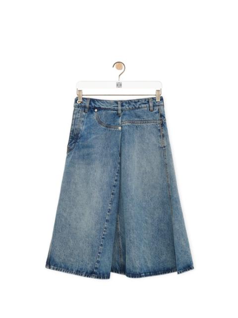 Deconstructed skirt in denim
