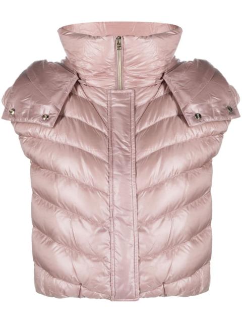 cropped down gilet