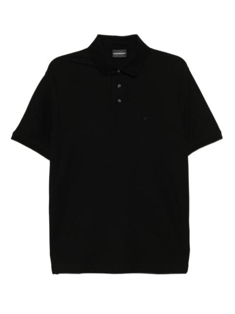 logo-embroidered cotton polo shirt