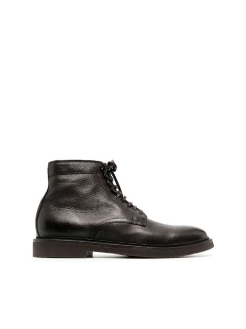 lace-up leather ankle boots