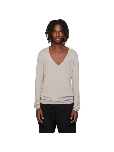 Off-White Temple Oversize Extreme V Neck Sweater