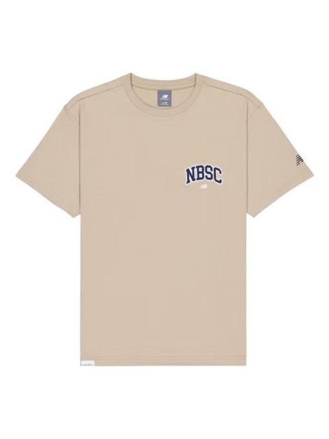 New Balance Small NBSC Graphic T-Shirt 'Beige Navy' AMT42331-SOT