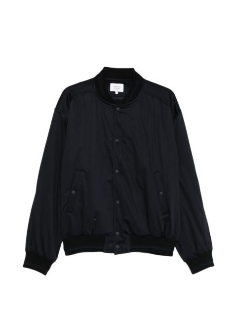 buttoned bomber jacket