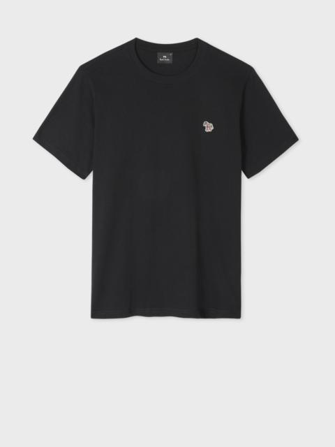 Slim-Fit Black Zebra Logo T-Shirt
