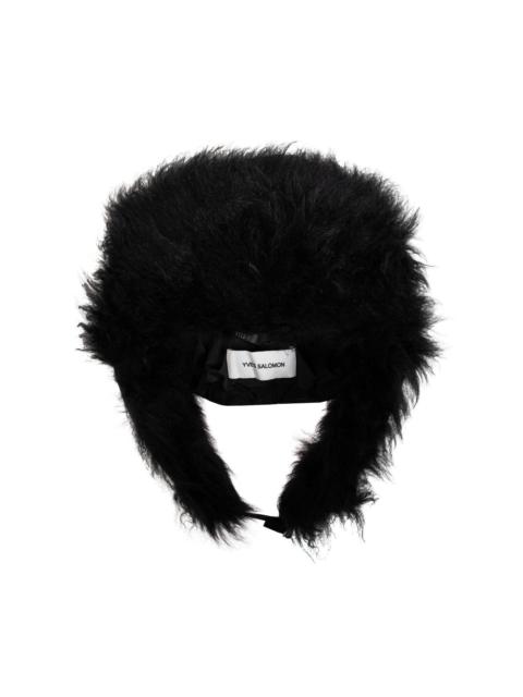 fur-trim ear flaps hat
