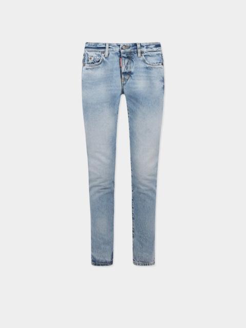 LIGHT DIAGONALE WASH SKINNY JEANS