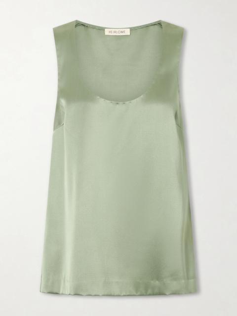 Elaine Silk-satin Tank Top