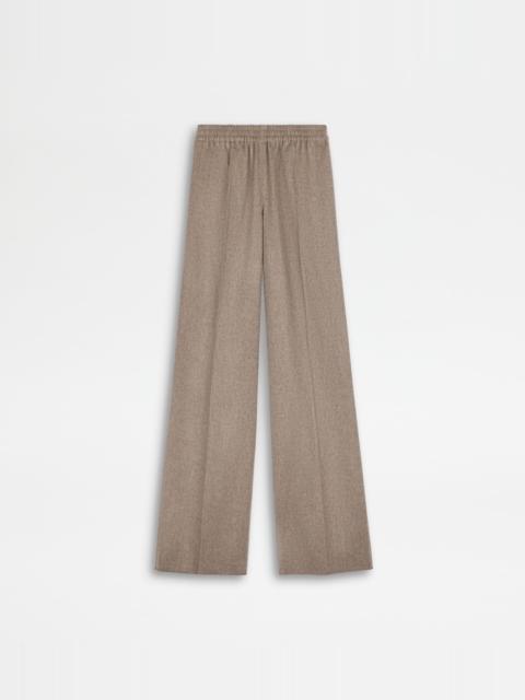 CASHMERE BLEND PANTS - BEIGE