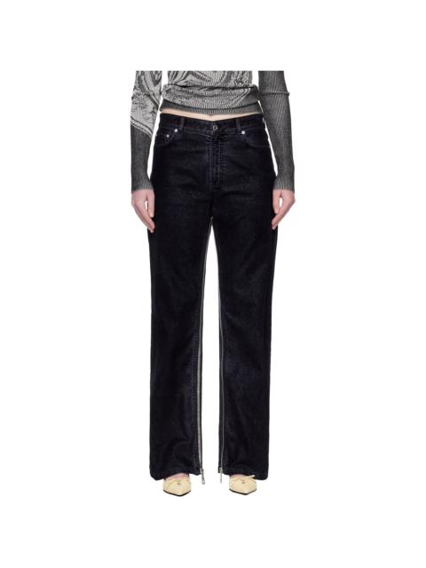 Navy 'The Flocked Denim' Jeans