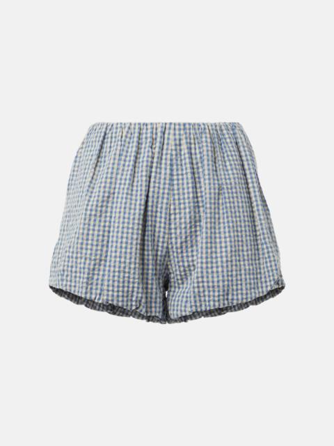 Aurelia gingham cotton shorts