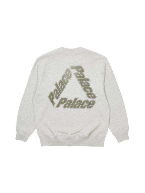 Palace P-3 Chenille Crew Grey Marl