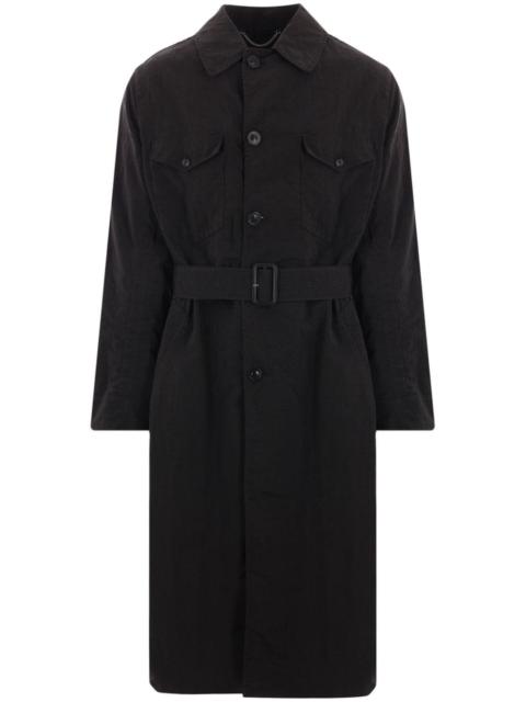 canvas belted trench coat