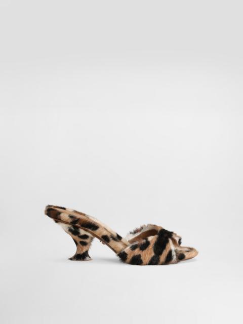 Leopard-print keira mules