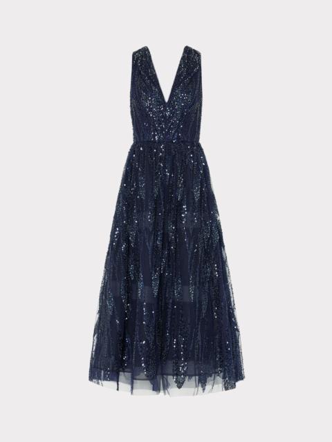 Tinsley Embroidered V-Neck Dress