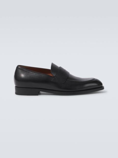Leather penny loafers