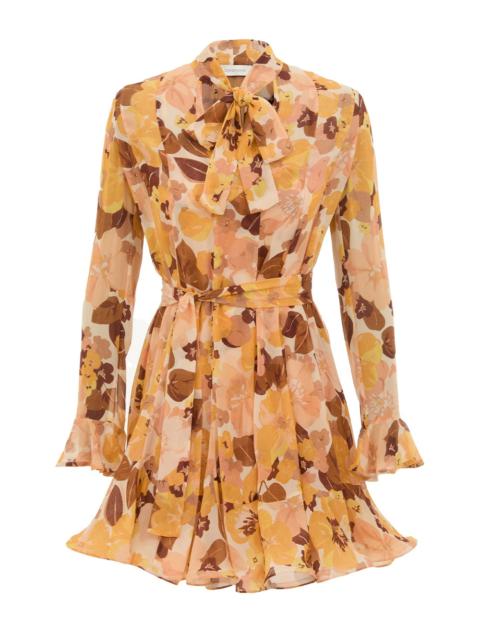 Zimmermann BALANCE LANTERN MINI DRESS - 3568DS253TANPNSY | REVERSIBLE