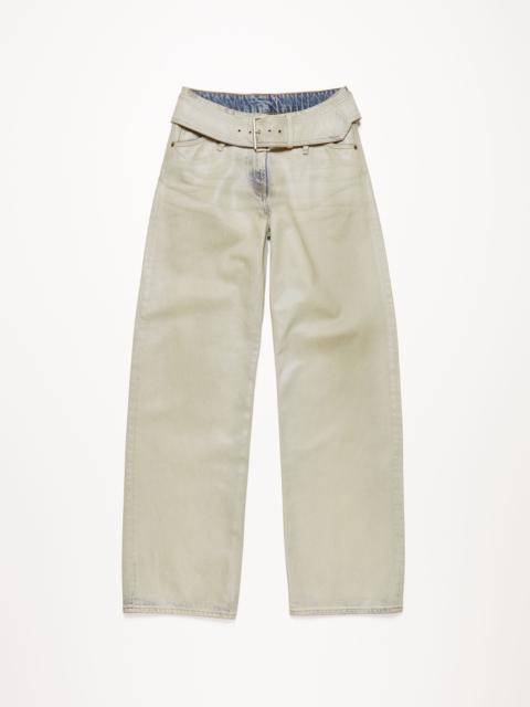 Coated denim trousers - Pearl Ivory
