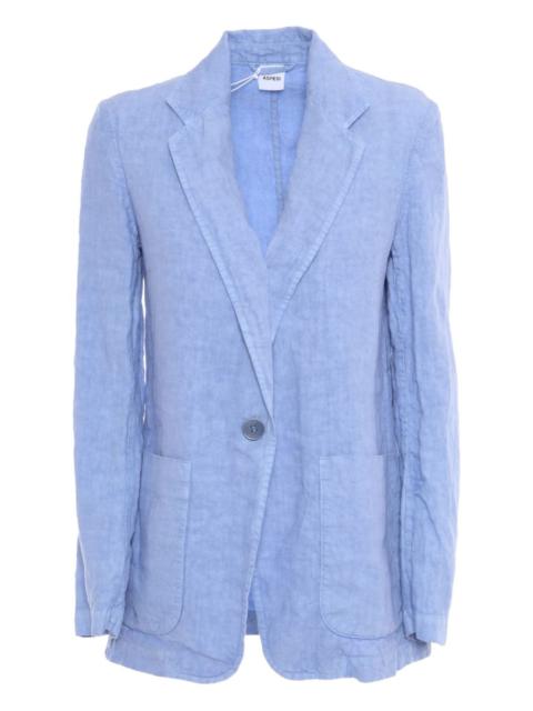 single-button linen blazer